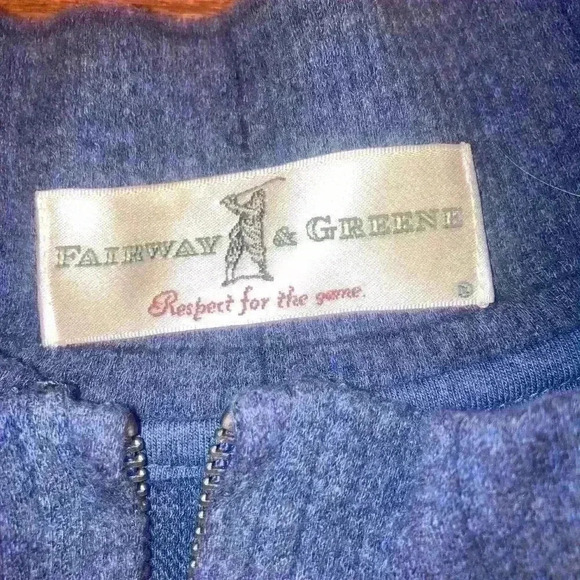 Fairway & Greene quarter zip luxury pullover size Large Pristine - Picture 5 of 12